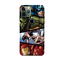 Avengers Superhero Mobile Back Case for iPhone 11 Pro Max logo cut  (Design - 124)