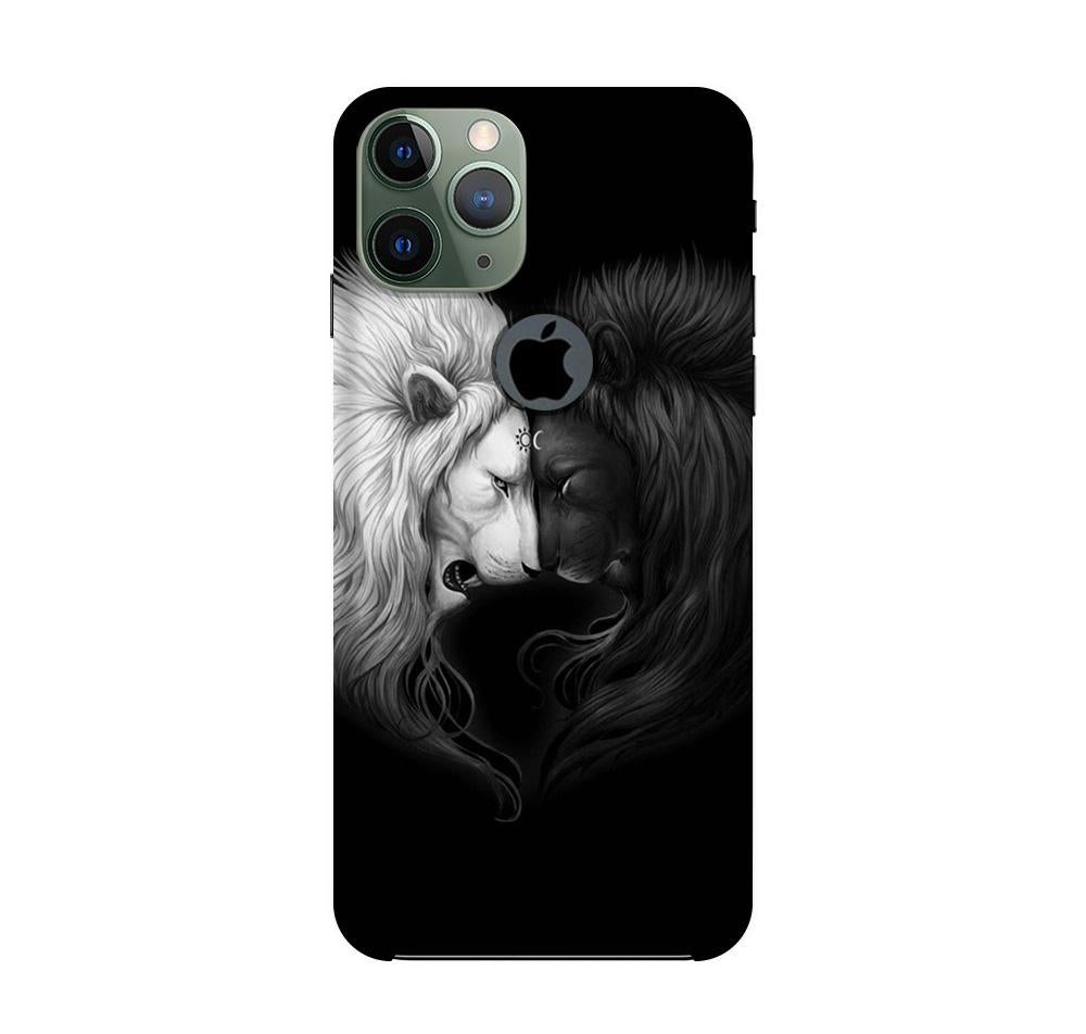 Dark White Lion Case for iPhone 11 Pro Max logo cut(Design - 140)