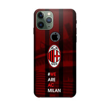 AC Milan Mobile Back Case for iPhone 11 Pro Max logo cut  (Design - 155)