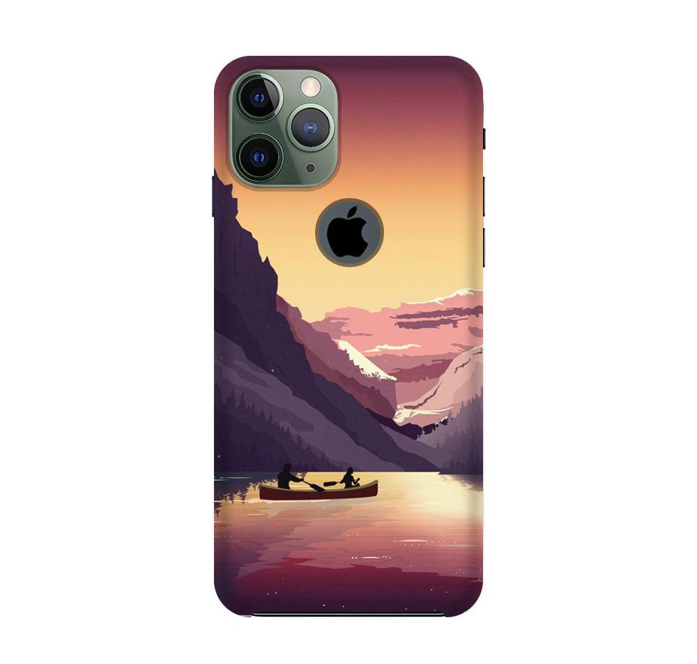 Mountains Boat Case for iPhone 11 Pro Max logo cut (Design - 181)