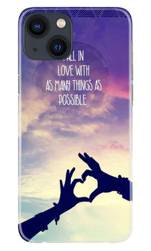 Fall in love Mobile Back Case for iPhone 13 (Design - 50)