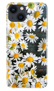 White flowers2 Mobile Back Case for iPhone 13 (Design - 62)