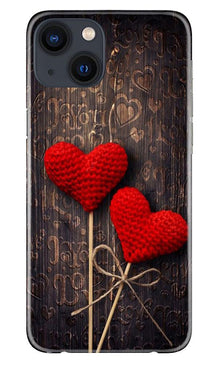 Red Hearts Mobile Back Case for iPhone 13 (Design - 80)