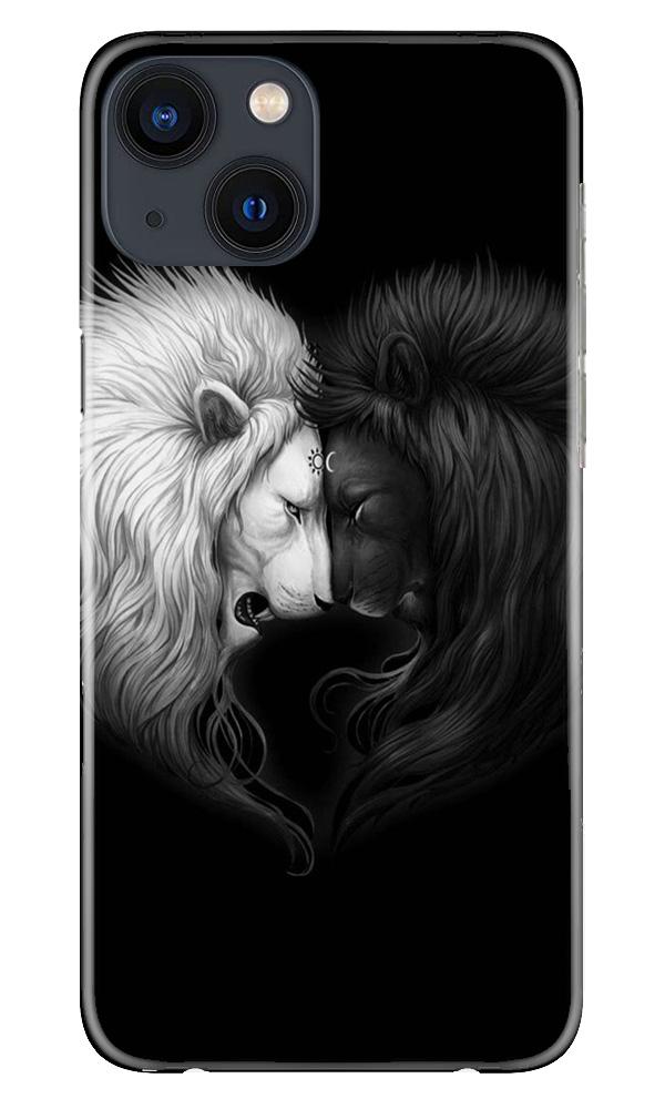 Dark White Lion Case for iPhone 13  (Design - 140)