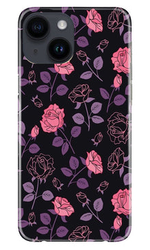 Rose Black Background Mobile Back Case for iPhone 14 (Design - 27)