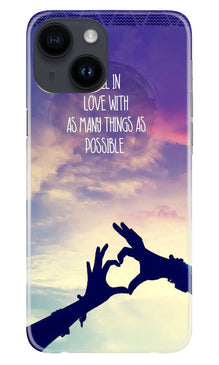 Fall in love Mobile Back Case for iPhone 14 (Design - 50)