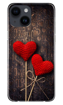 Red Hearts Mobile Back Case for iPhone 14 (Design - 80)