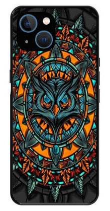 Owl Pattern Metal Mobile Case for iPhone 13