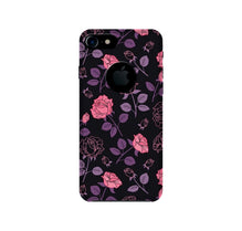 Rose Pattern Mobile Back Case for iPhone 7 logo cut (Design - 2)