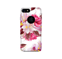 Beautiful flowers Mobile Back Case for iPhone 7 logo cut (Design - 23)