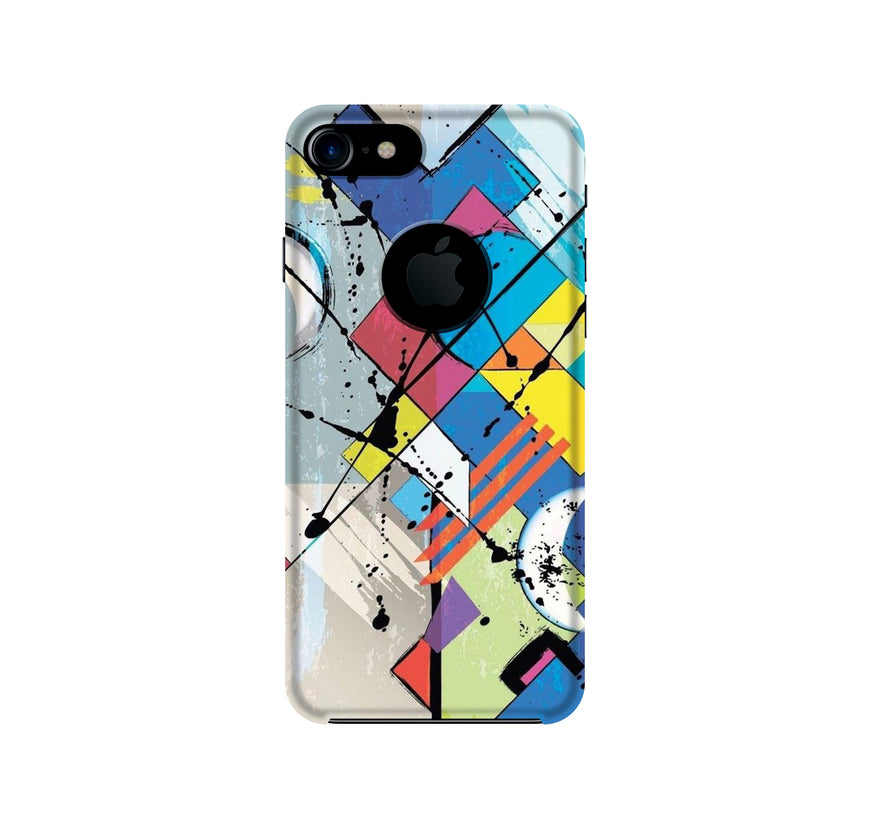 Modern Art Case for iPhone 7 logo cut (Design No. 235)