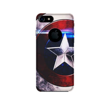 Captain America Shield Mobile Back Case for iPhone 7 logo cut (Design - 250)