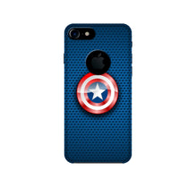 Captain America Shield Mobile Back Case for iPhone 7 logo cut (Design - 253)