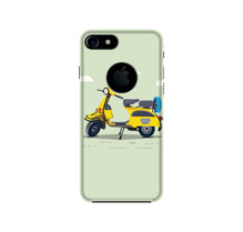 Vintage Scooter Mobile Back Case for iPhone 7 logo cut (Design - 260)