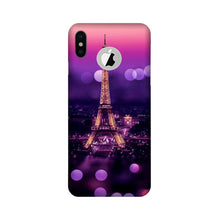 Eiffel Tower Mobile Back Case for iPhone X logo cut (Design - 86)