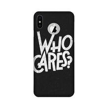 Who Cares Mobile Back Case for iPhone X logo cut (Design - 94)