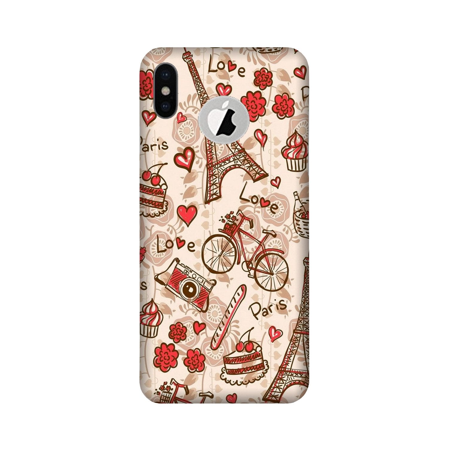 Love Paris Case for iPhone X logo cut(Design - 103)