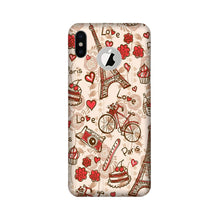 Love Paris Mobile Back Case for iPhone X logo cut  (Design - 103)