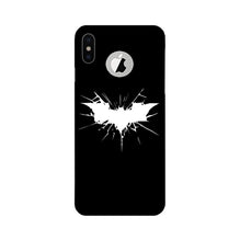 Batman Superhero Mobile Back Case for iPhone X logo cut  (Design - 119)