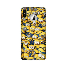 Minions Mobile Back Case for iPhone X logo cut  (Design - 126)