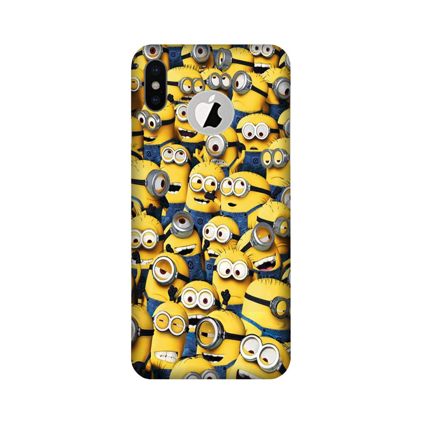 Minions Case for iPhone X logo cut  (Design - 126)