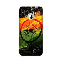Indian Flag Mobile Back Case for iPhone X logo cut  (Design - 137)