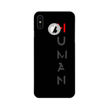 Human Mobile Back Case for iPhone X logo cut  (Design - 141)