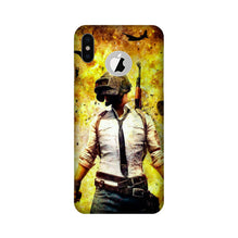 Pubg Mobile Back Case for iPhone X logo cut  (Design - 180)