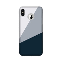 Blue Shade Mobile Back Case for iPhone X logo cut (Design - 182)