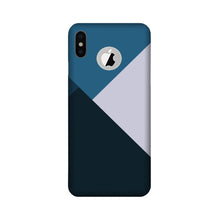 Blue Shades Mobile Back Case for iPhone X logo cut (Design - 188)