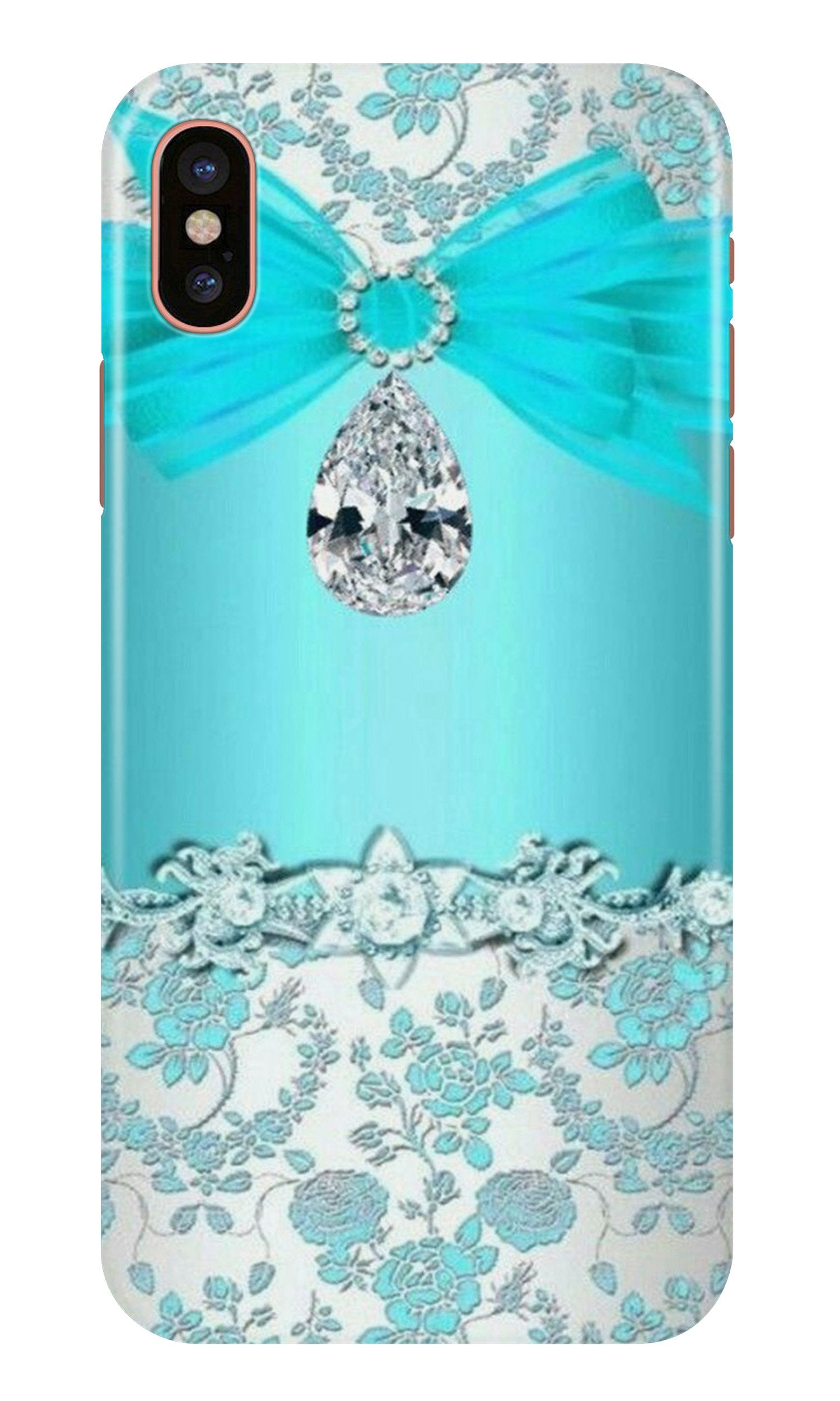 Shinny Blue Background Case for iPhone Xr