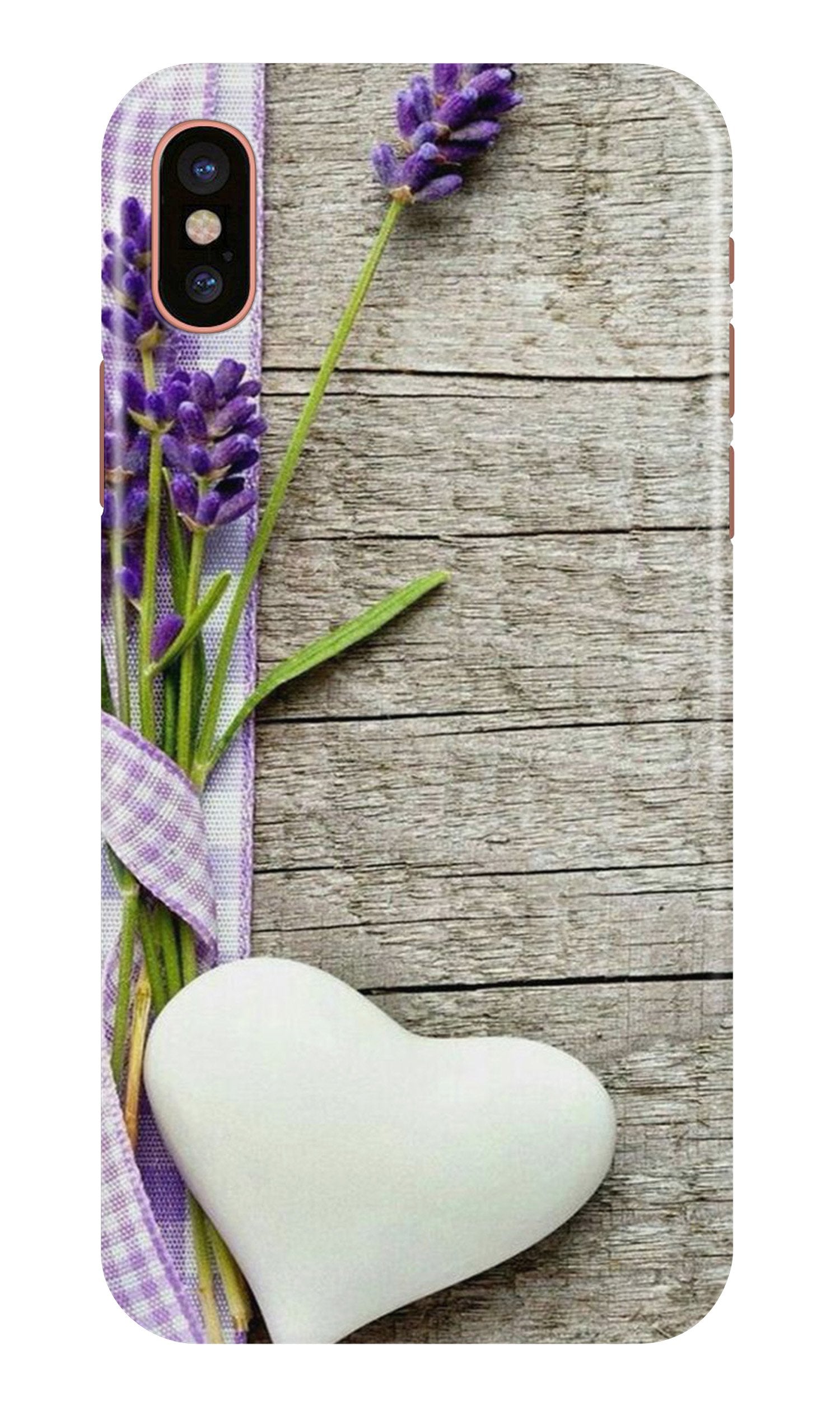 White Heart Case for iPhone Xs Max (Design No. 298)