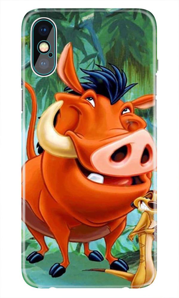 Timon and Pumbaa Mobile Back Case for iPhone Xs Max(Design - 305)