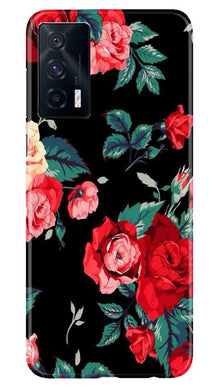 Red Rose2 Mobile Back Case for Vivo iQOO 7 (Design - 81)