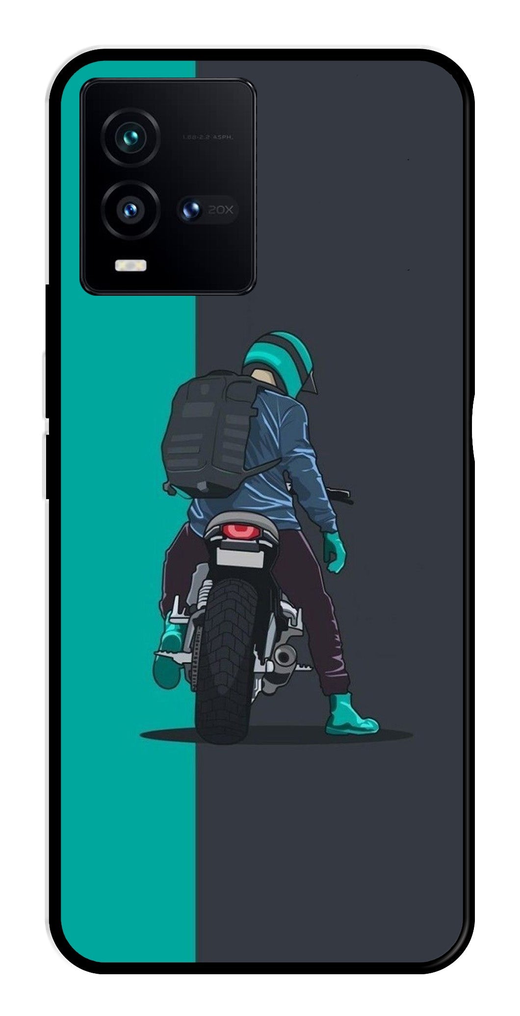 Bike Lover Metal Mobile Case for Vivo iQOO 9T 5G   (Design No -05)