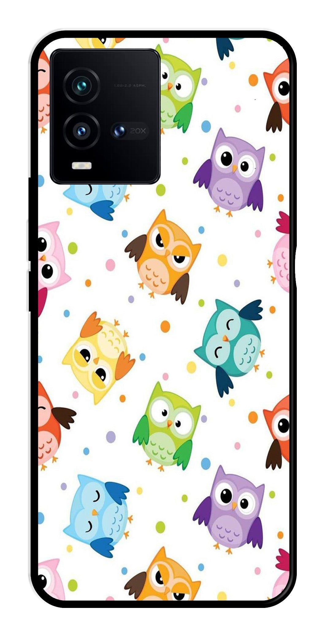 Owls Pattern Metal Mobile Case for Vivo iQOO 9T 5G   (Design No -20)