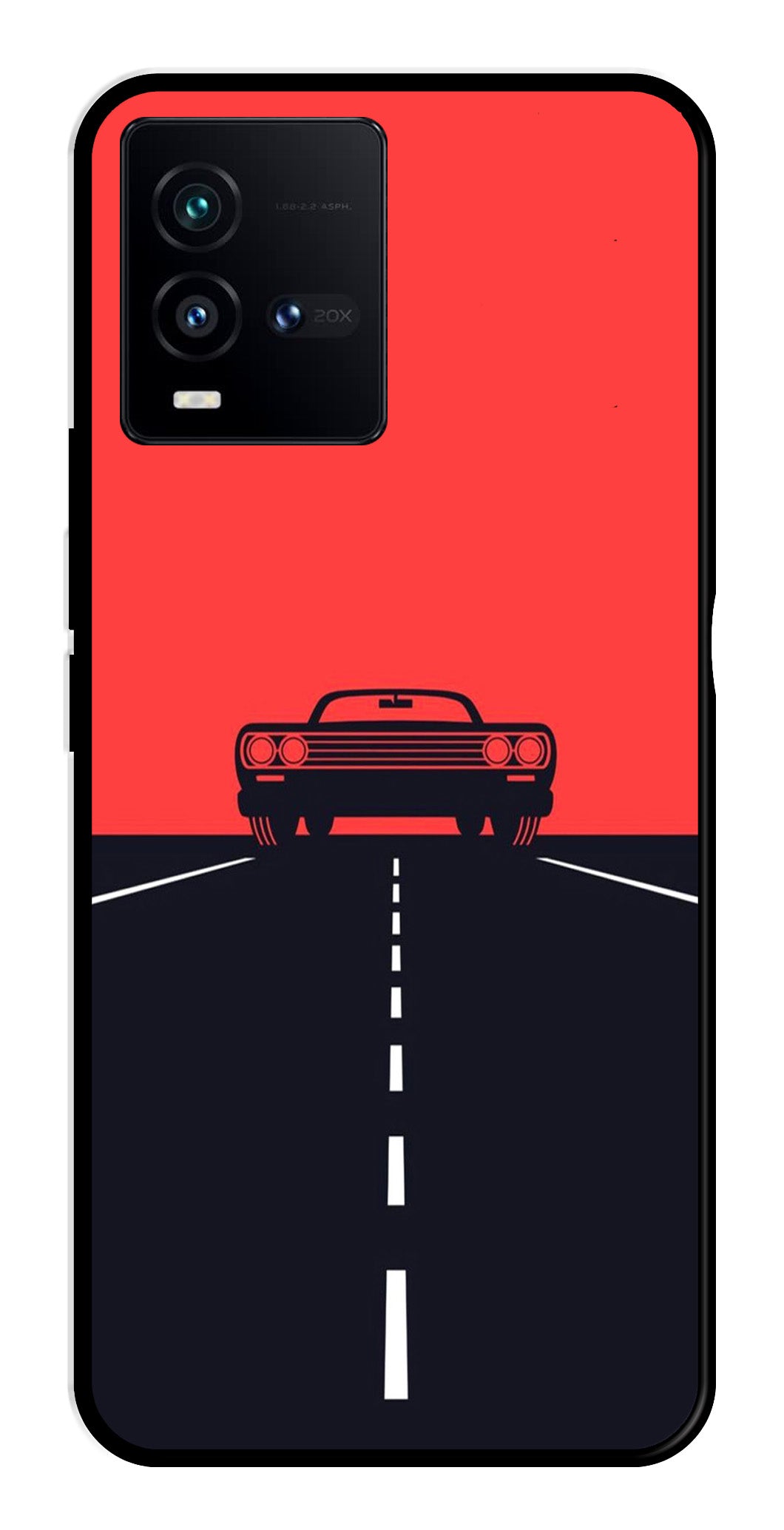 Car Lover Metal Mobile Case for Vivo iQOO 9T 5G   (Design No -21)