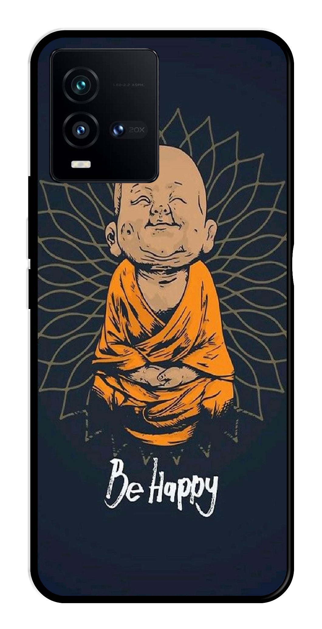 Be Happy Metal Mobile Case for Vivo iQOO 9T 5G   (Design No -27)