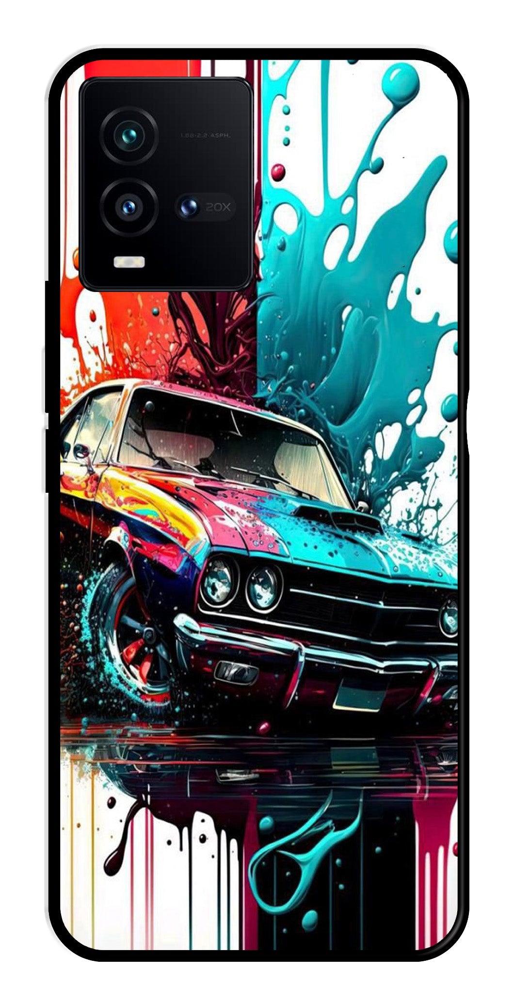 Vintage Car Metal Mobile Case for Vivo iQOO 9T 5G   (Design No -29)