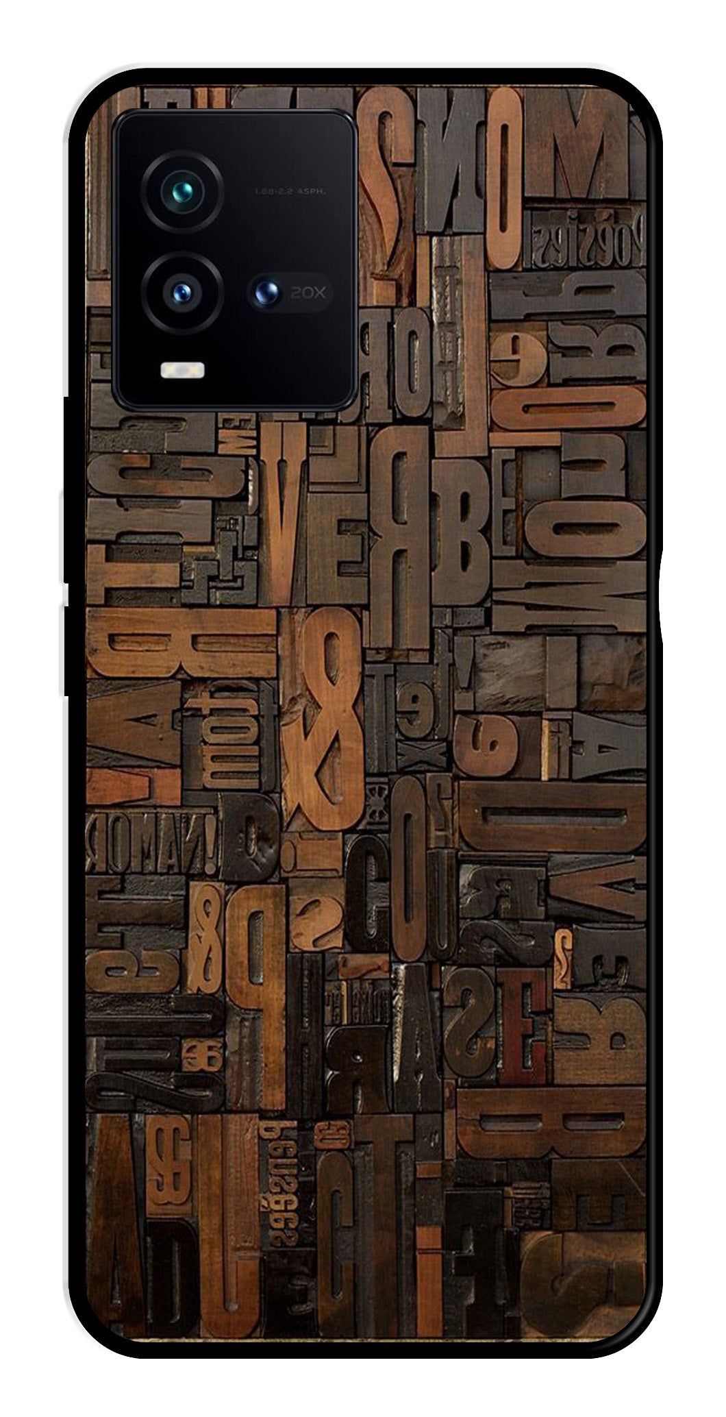 Alphabets Metal Mobile Case for Vivo iQOO 9T 5G   (Design No -32)