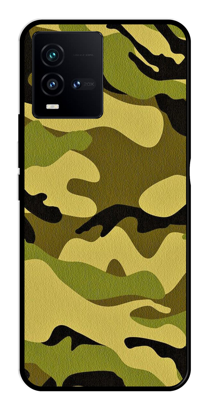 Army Pattern Metal Mobile Case for Vivo iQOO 9T 5G   (Design No -35)