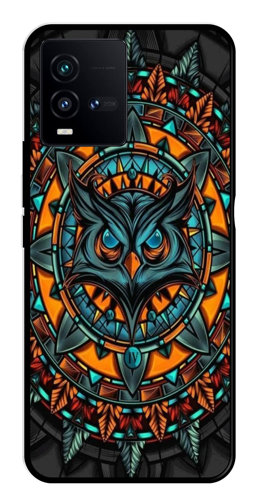 Owl Pattern Metal Mobile Case for Vivo iQOO 9T 5G   (Design No -42)