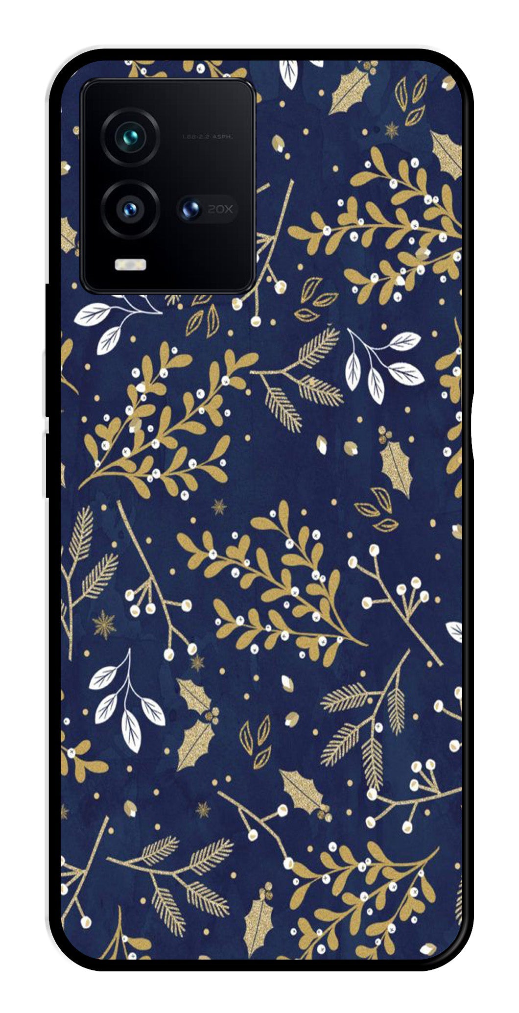 Floral Pattern  Metal Mobile Case for Vivo iQOO 9T 5G   (Design No -52)