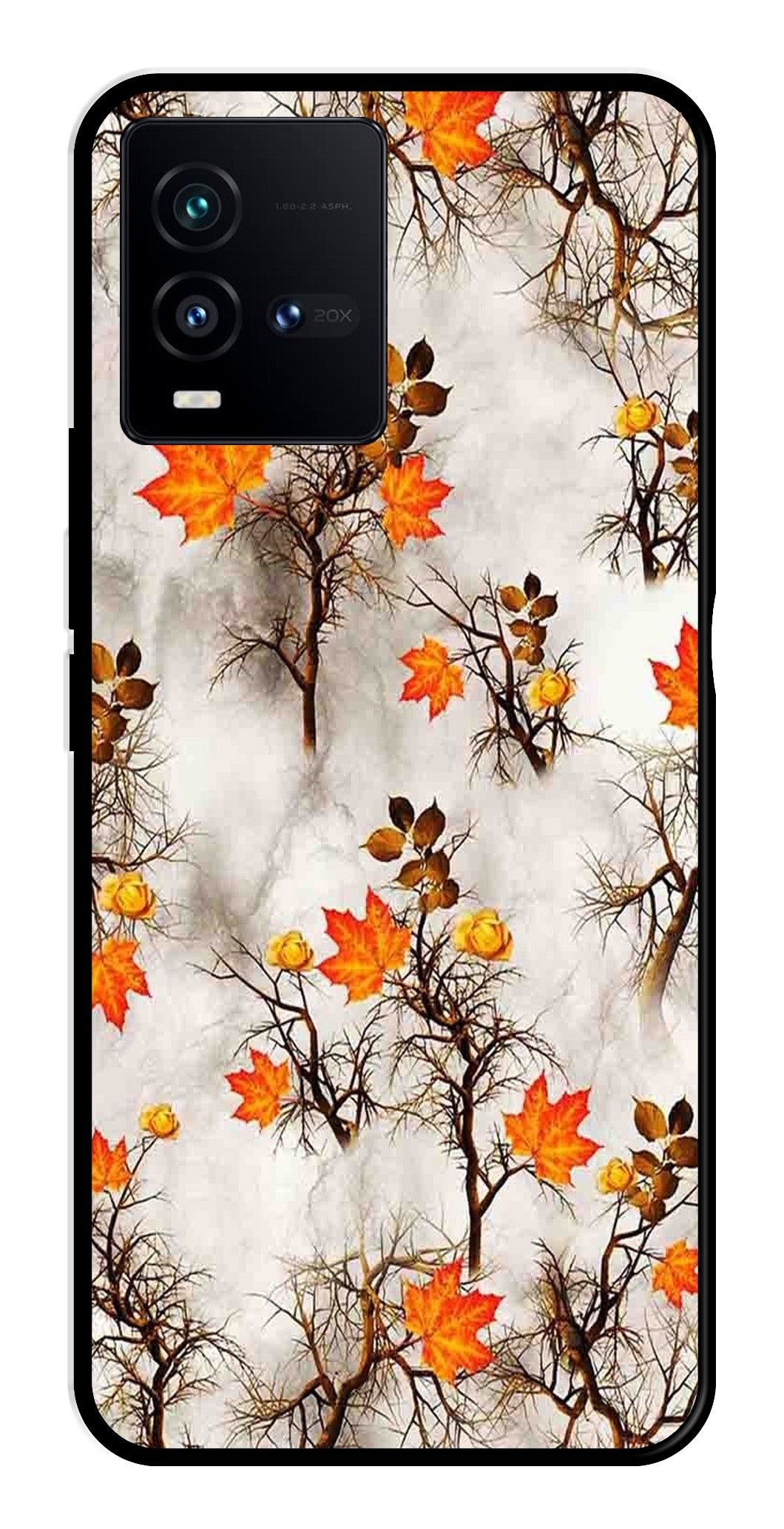 Autumn leaves Metal Mobile Case for Vivo iQOO 9T 5G   (Design No -55)