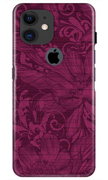 Purple Backround Mobile Back Case for iPhone 11 Logo Cut (Design - 22)