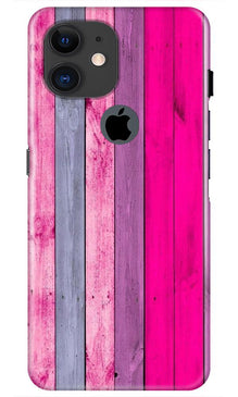 Wooden look Mobile Back Case for iPhone 11 Logo Cut (Design - 24)