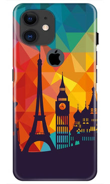 Eiffel Tower2 Mobile Back Case for iPhone 11 Logo Cut (Design - 91)
