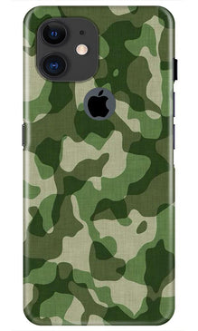 Army Camouflage Mobile Back Case for iPhone 11 Logo Cut  (Design - 106)