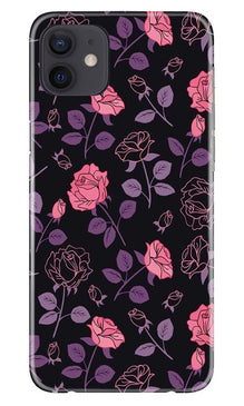 Rose Pattern Mobile Back Case for iPhone 12 (Design - 2)