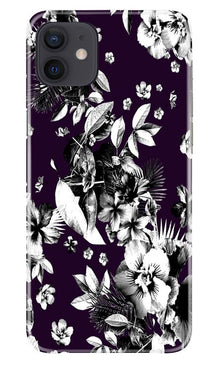 white flowers Mobile Back Case for iPhone 12 (Design - 7)